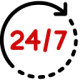 24/7 Availability