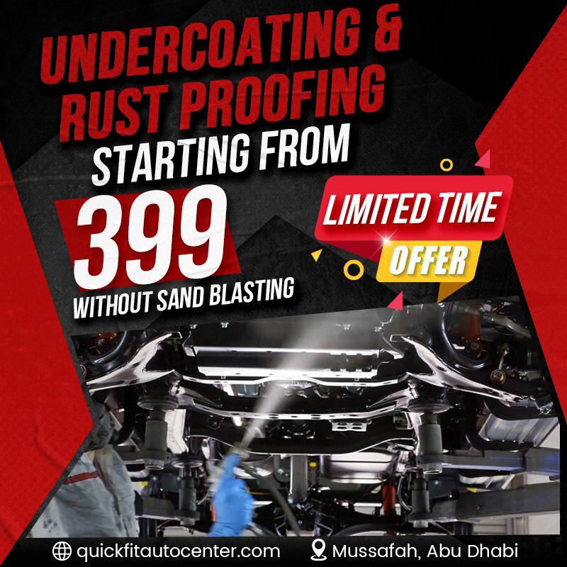 Undercoating and rust proofing Offer Quick Fit